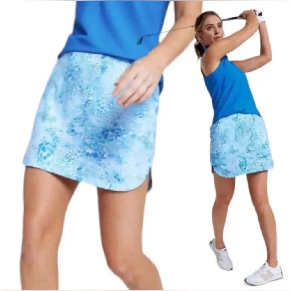 CALIA BIRDIE GOLF SKORT PERFORMANCE BLUE TURTLE MOISTURE WICKING SKIRT